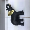 South American light luxury small elephant ornaments for home entrance and office black resin small animal decorations details Picture